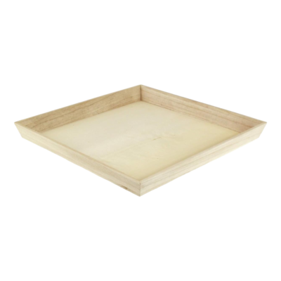 Heavy Duty Wooden Tray 13.75”x13.75”x1.5” 1/10ct