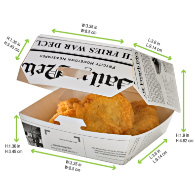 210EATBNEWS80_Packnwood_NewspaperPrintMiniSliderBox_4oz3.3x3.3x2in_MeasurementImage_FoodView___63985