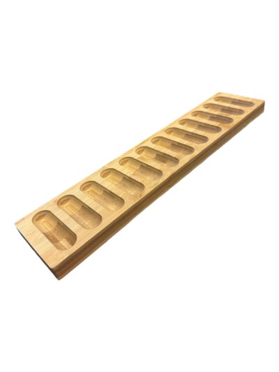Wooden Tray for 12 Mini Taco Shells 1ct
